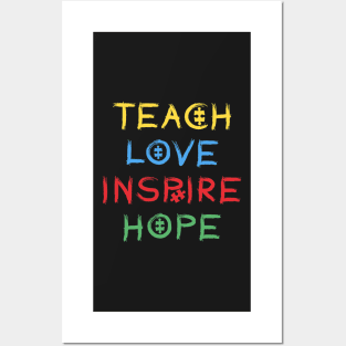 Teach Love Insprire Hope Autism Posters and Art